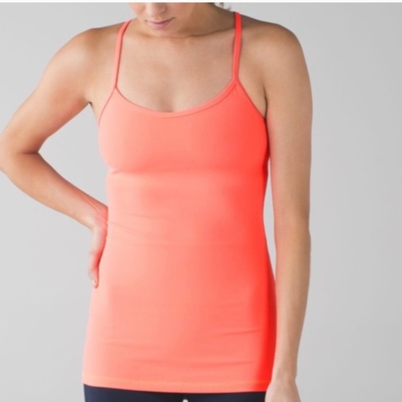 LULULEMON SPAGHETTI STRAP TANK TOP SZ 8 MELON - Picture 2 of 5